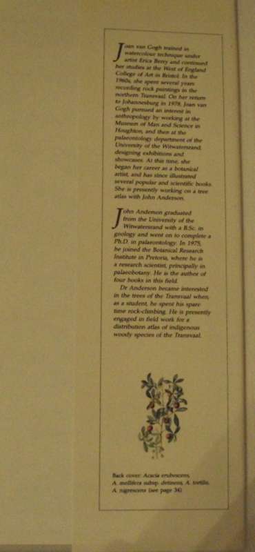 Trees & Shrubs of the Witwatersrand Magaliesberg & Pilanesberg Joan Van Goch & John Anderson Signed