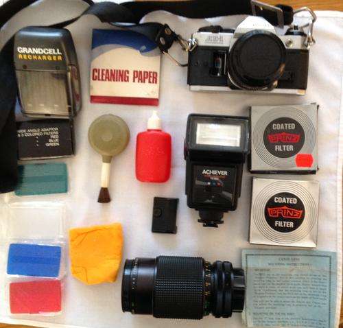 Canon AE-1 Camera, Lens, Flash, Bag & Other Photograhic Equipment