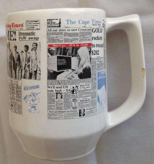 Crescent Ware Newspaper Beermug | Tankard