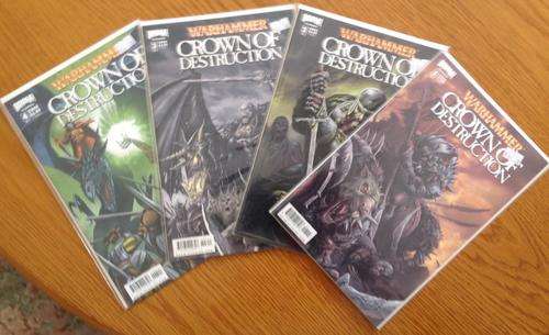 Collection of 4 of 4 2008 Boom- Studios Warhammer Crown Of Destruction Graphic Novels: