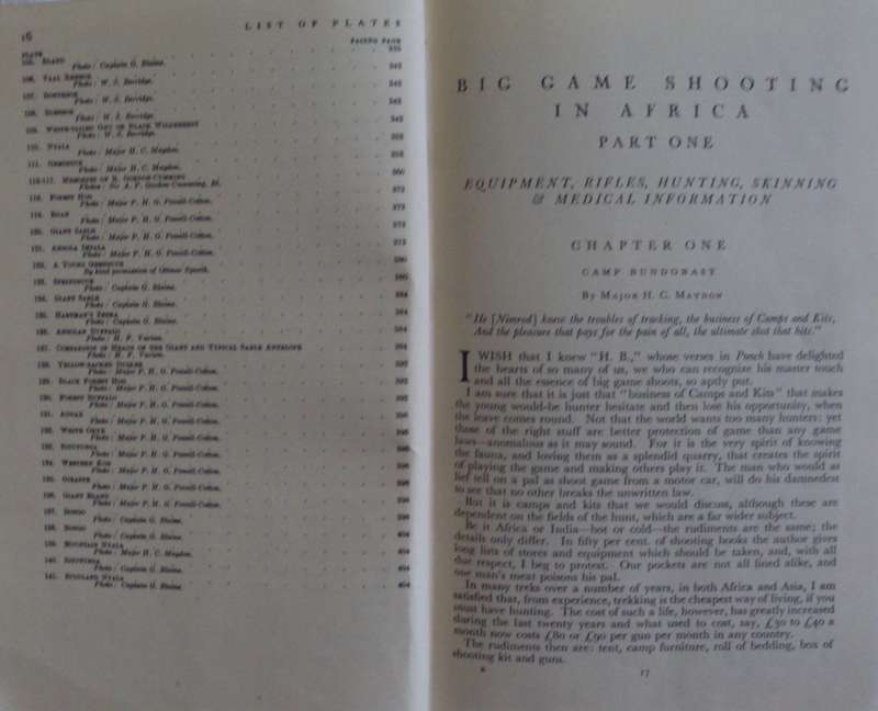 Big Game Shooting in Africa  Major H C Maydon  Editor.