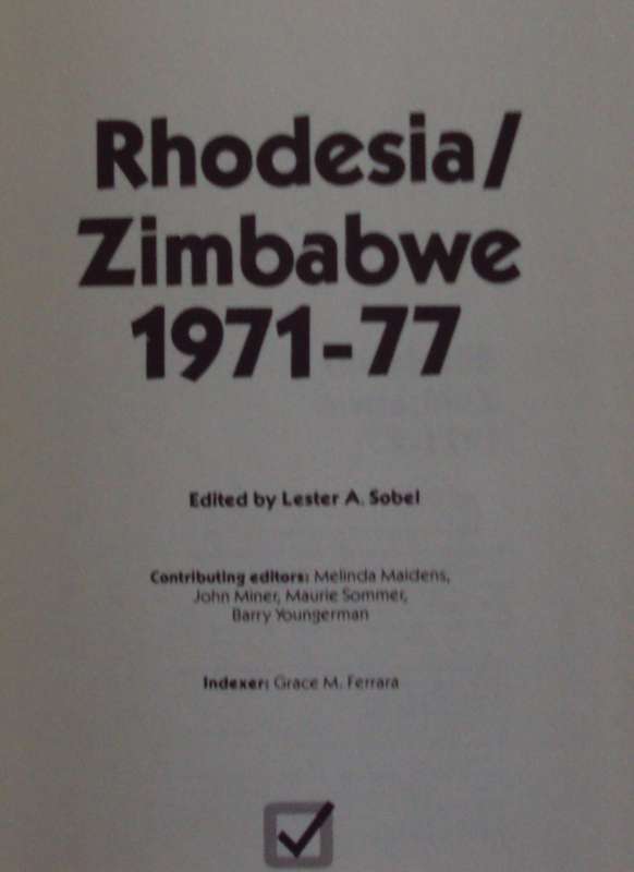 Rhodesia / Zimbabwe 1971-77 Lester A Sobel