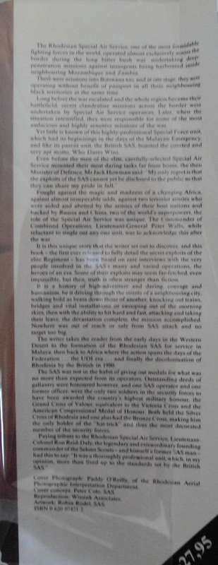 The Elite  -  The Story of The Rhodesian Special Air Service Barbara Cole