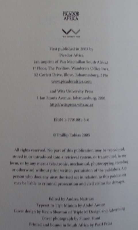 Tobias Into The Past A Memoir  Philip Tobias