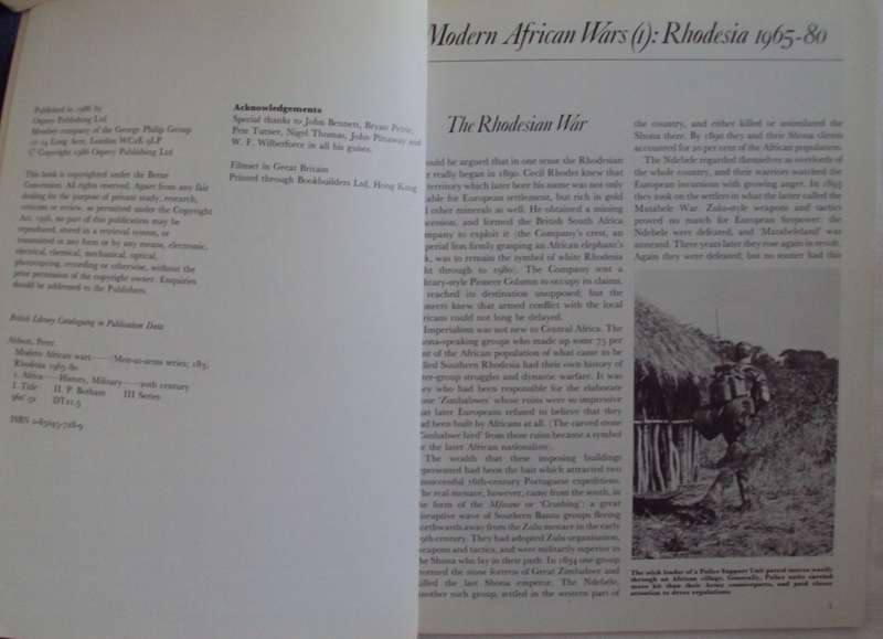 Modern African Wars (1) Rhodesia 1965-80 Peter Abbott | Philip Botham | Mike Chappell