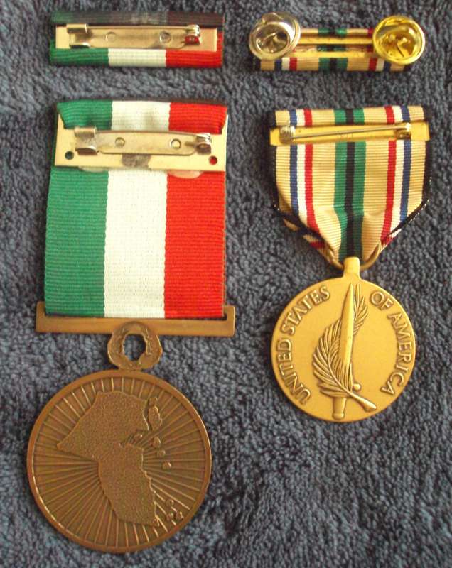 USA Fifth Class Kuwait Liberation Medal with Ribbon & USA South West Asia Service medal with Ribbon