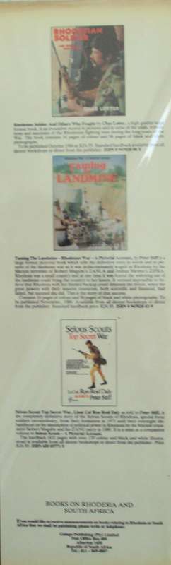 Selous Scouts  Rhodesian war A Pictorial Account Peter Stiff - Signed by the author
