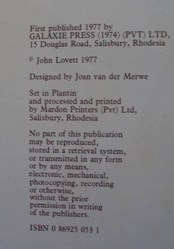 Contact A Tribute to those who Serve Rhodesia  Signed by Ron Reid Daly