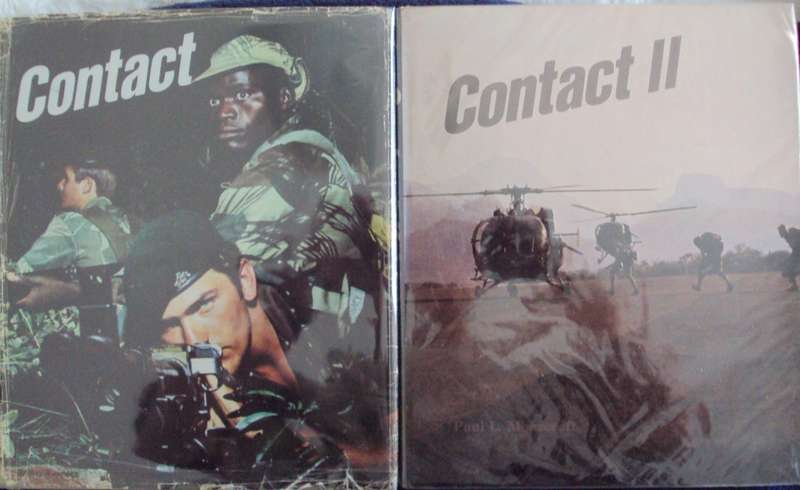 2 Books - Contact A Tribute to those who Serve Rhodesia & Contact II Struggle for Peace