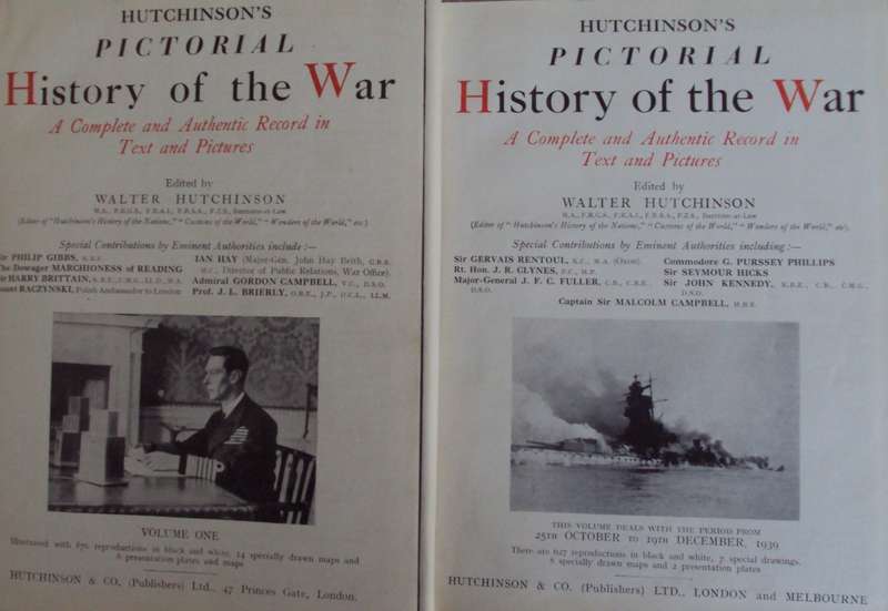 Hutchinsons Pictorial History of the War (WW2) A Complete & Authentic Record in Text & Pictures