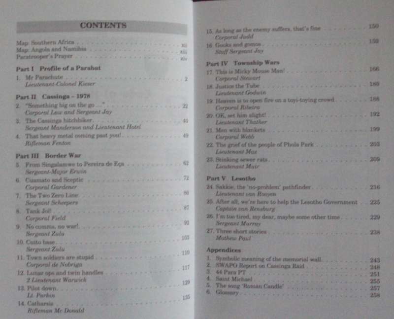 Parabat  Personal accounts of paratroopers in in combat situations in South Africas history