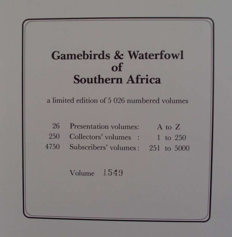 Gamebirds & Waterfowl of Southern Africa  Claude Gibney Finch-Davies