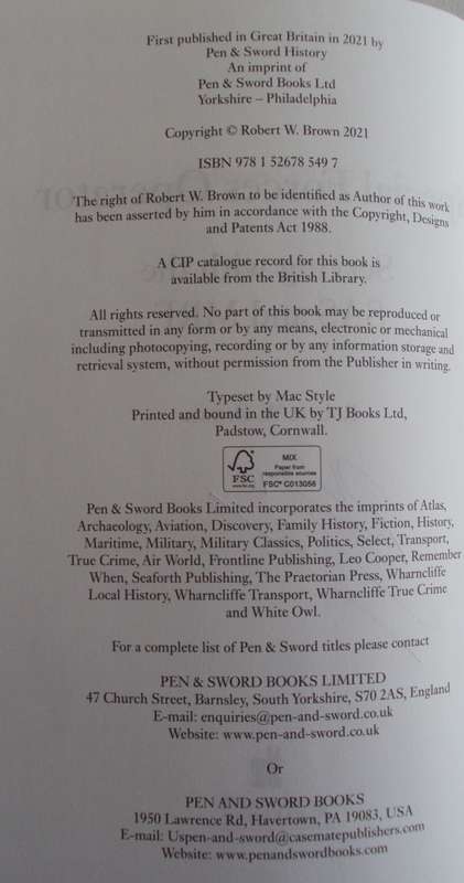 Special Forces Operator Serving with the SAS and MRF    Robert W Brown  Signed by the author