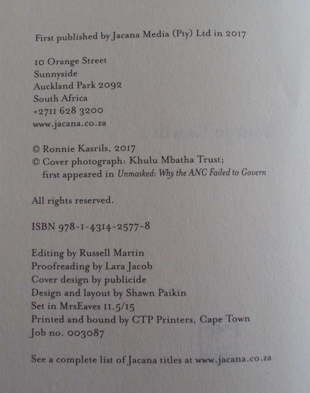 A Simple Man Kasrils and the Zuma Enigma Ronnie Kasrils Signed by the author