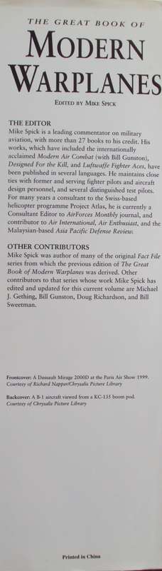 The Great Book of Modern Warplanes Mike Spik