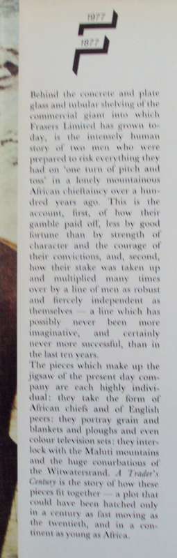A Traders Century  The fortunes of Frasers  Christopher Danzinger