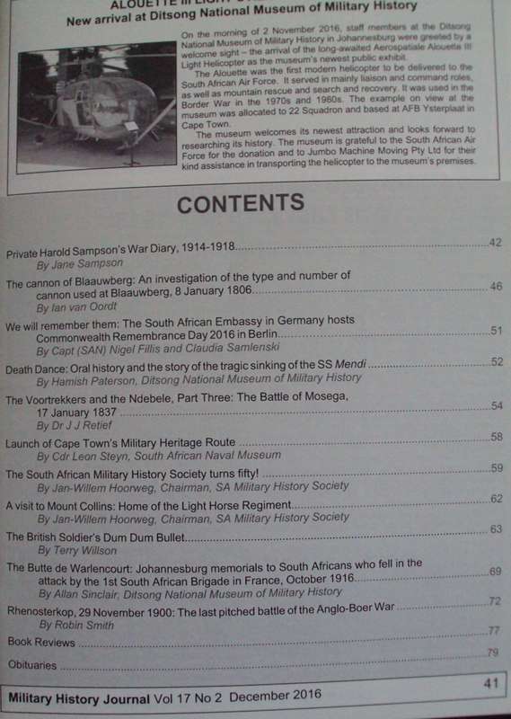 Military History Journal  5 copies