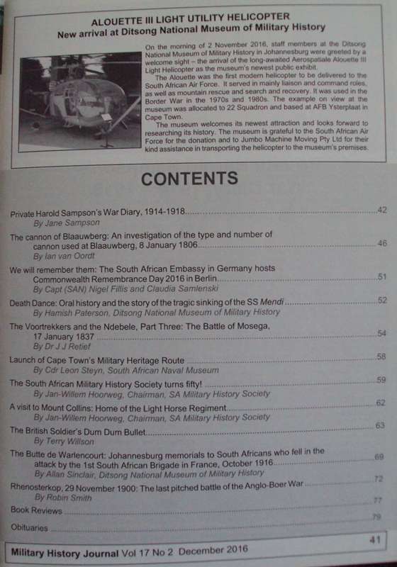 Military History Journal  5 copies