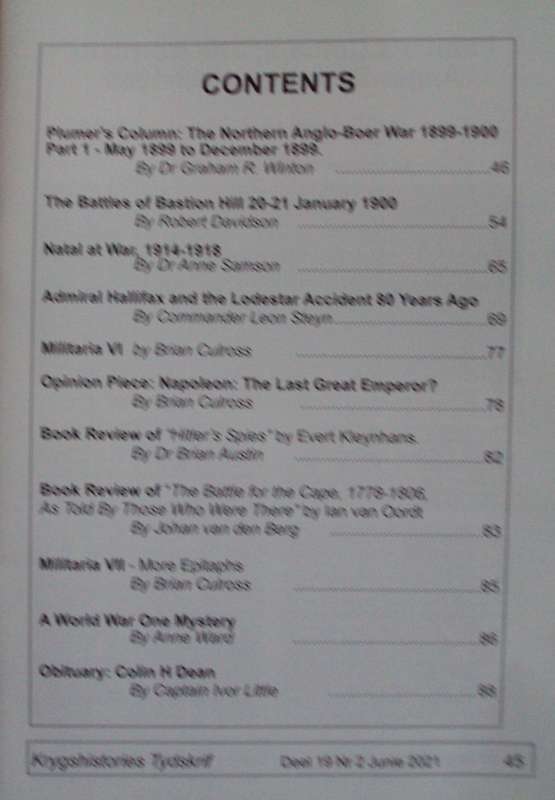 Military History Journal  5 copies