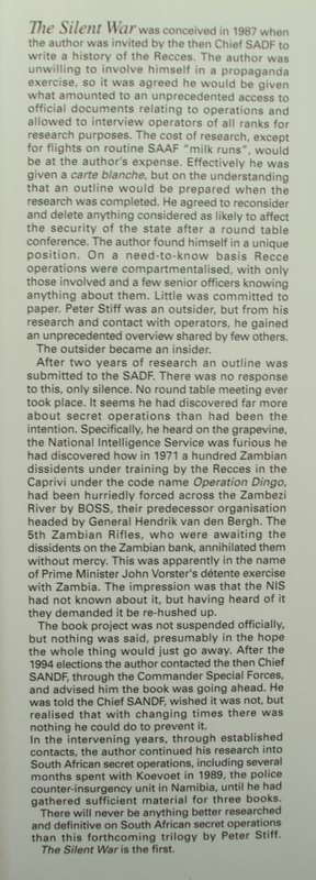 The Silent War South African Recce Operations 1969-1994  Peter Stiff