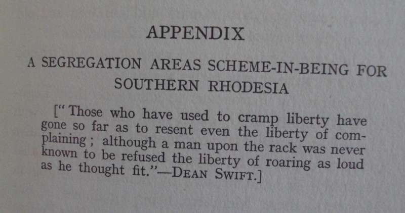 An Africa for Africans Plea on behalf of Territorial Segregation Areas & of their Freedom