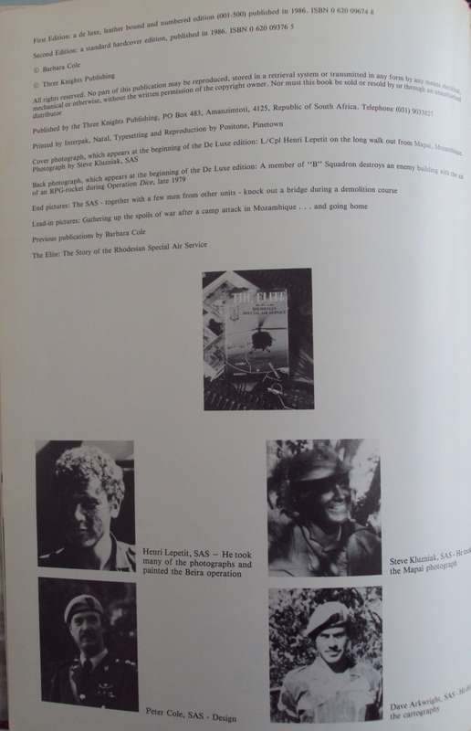The Elite Rhodesian Special Air Service Pictorial  Barbara Cole