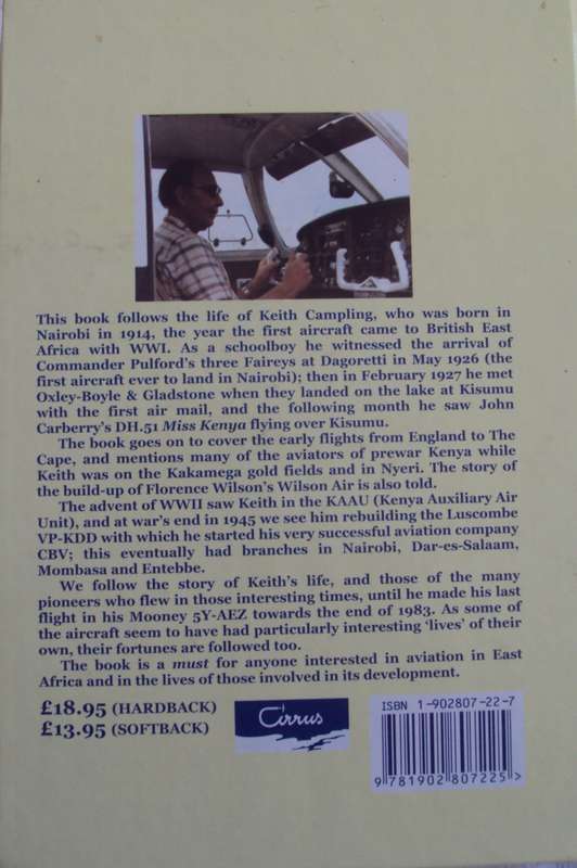 Keith Campling and the Story of Aviation in East Africa  J Wedekind