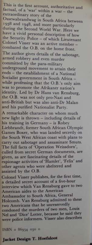 OB Traitors or Patriots? George Cloete Visser