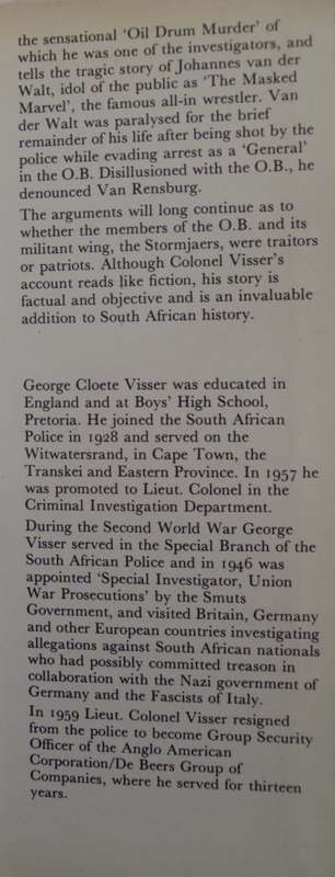 OB Traitors or Patriots? George Cloete Visser