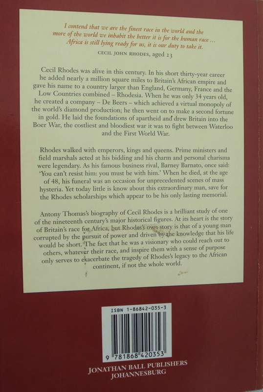 Rhodes The Race for Africa  Antony Thomas