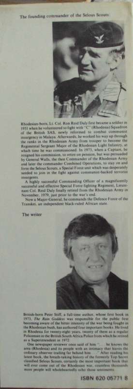 Selous Scouts Top Secret War Signed by Peter Stiff & Lt. Col. Ron Reid Daly