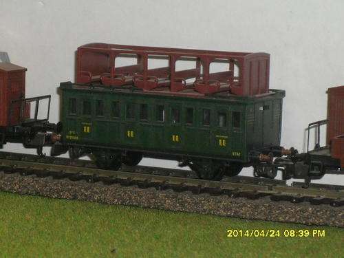 HO 4 Wheeler Coach: Old Double Decker Type