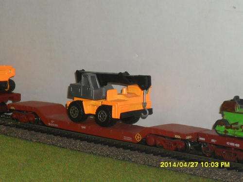 HO SAR U-13 Type Low-bed Wagon with Heavy Duty Crane Truck (Abnormal Load)