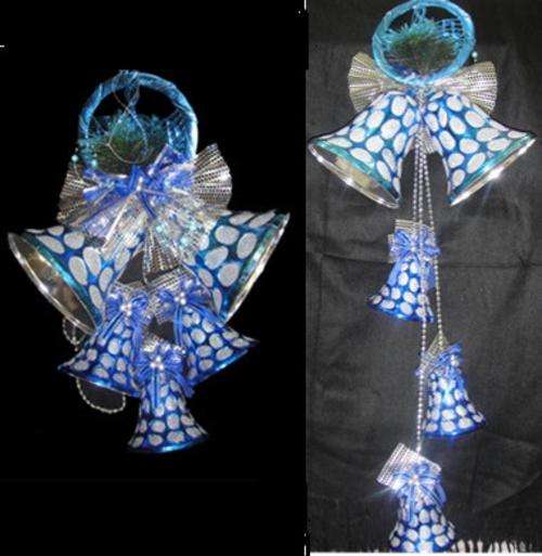 3 ON AUCTIONS !!! LARGE CHRISTMAS BELL ADORNMENT