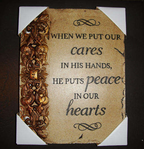 ONLY ONE ON AUCTION !!! INSPIRATIONAL QUOTES  WITH DECORATED STONE 0106