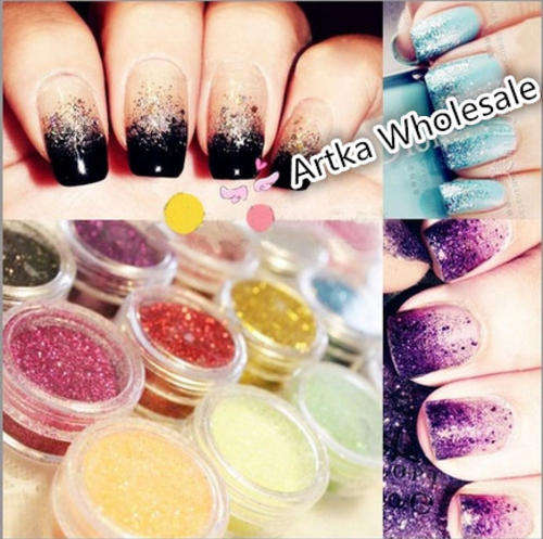 NAIL ACCESSORIES 12 COLOR  GLITTER SET