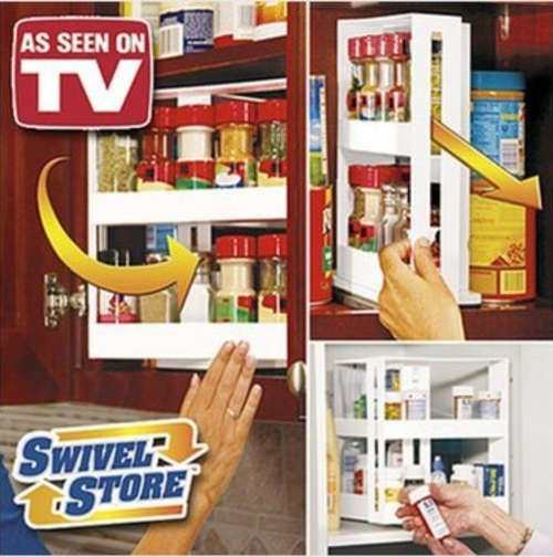 Swivel Store Space Saving Cabinet Organizer