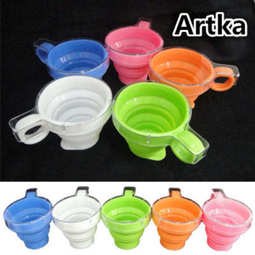 The silicone folding cup  fold for easy packing