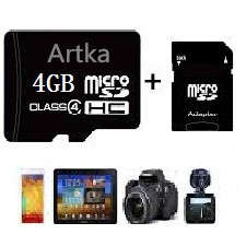 4GB MICRO SD MEMORY CARD WITH ADAPTER --- no extra shipping