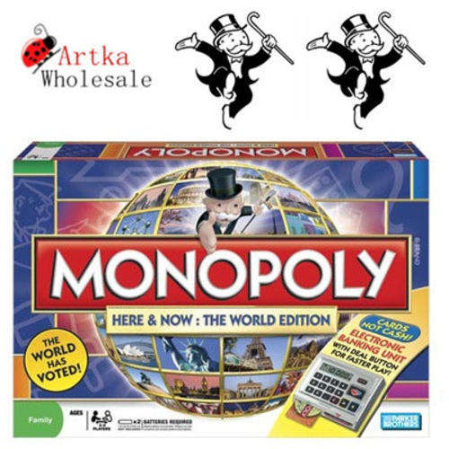 Monopoly Board Game - Electronic Banking - Version includes cities from around the world