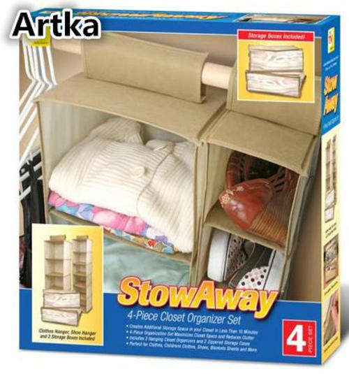 4 PIECE STOW AWAY CLOSET ORGANIZER SET