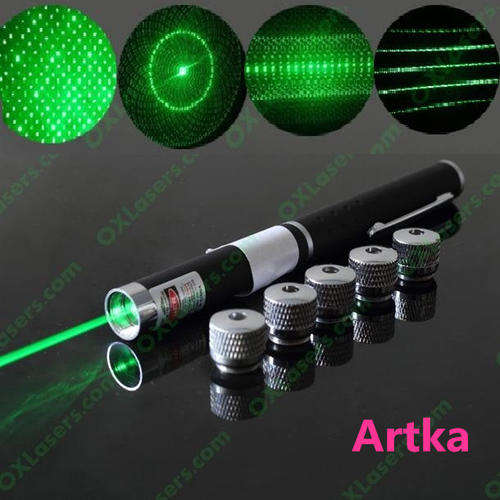Camouflage Green Laser Pointer with Star \ pattern Cap \ laser pointer pen