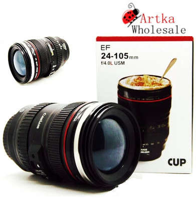 Canon 24-105mm Lens Coffee Cup -- It looks exactly like a real camera lens !!