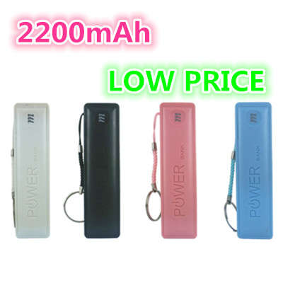 External Portable 2200mAh USB Charger Power Bank  Micro USB input /USB output