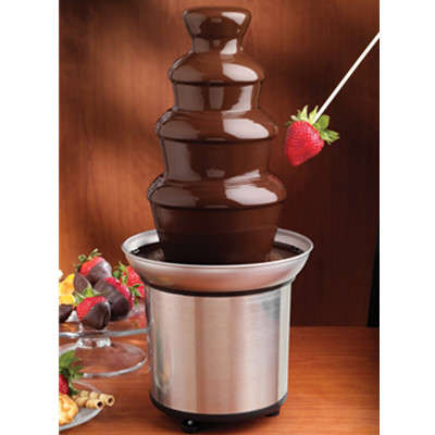 FOUR-TIER CHOCOLATE FOUNTAIN WITH HEATED BASIN