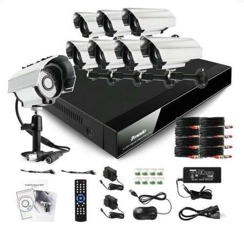 8 CHANNEL HDMI CCTV KIT!800TVL CAMERAS WITH 3G AND SMARTPHONE VIEW !3.6mm Lens (Wide Angle)