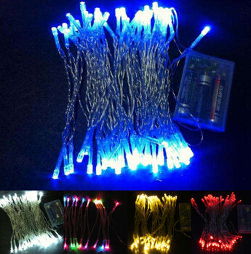 5M 50 LED Christmas lights Wedding Party Garden Fairy Light Assorted Colours battery string light