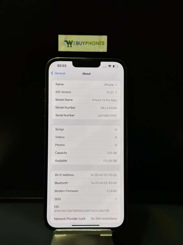 Apple iPhone 13 Pro Max 128GB Graphite