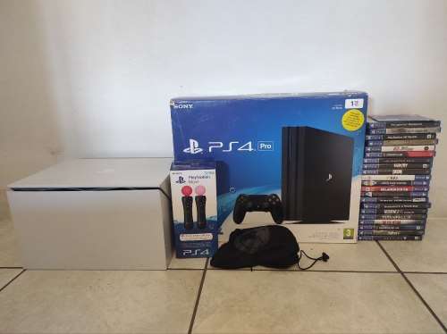 Sony PlayStation 4 Bundle - PS4 Pro 1TB with 2 controllers + PS4 VR SET + 21 Games