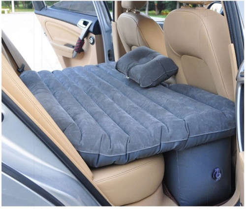 Car inflatable bed car travel air mattress with electric Pump + pillow for sleeping in car travel au